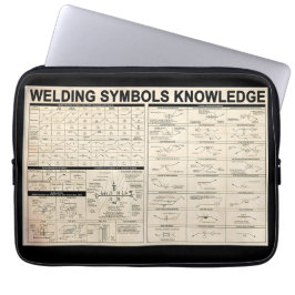 Lassen symbolen kennis geschenken voor lasser laptop sleeve