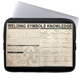 Lassen symbolen kennis geschenken voor lasser laptop sleeve