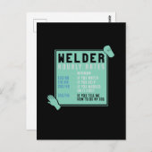 Lassen - uurtarieven voor lassen briefkaart (Voorkant / Achterkant)