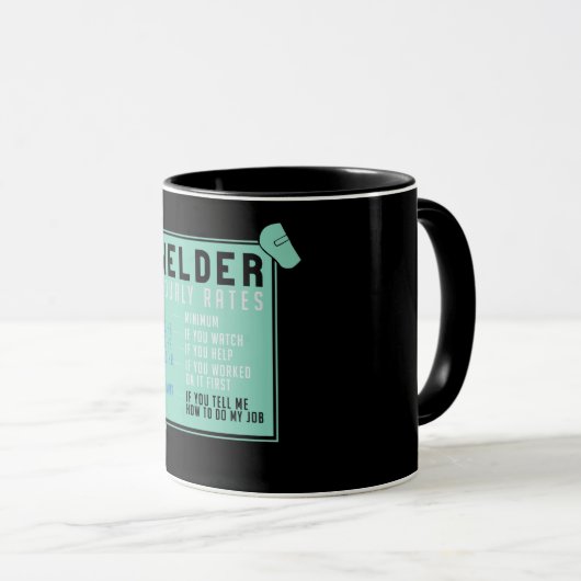 Lassen - uurtarieven voor lassen mok (Voorkant rechts)