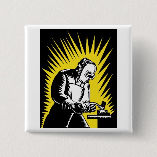 lassen van lasers vierkante button 5,1 cm (Voorkant)