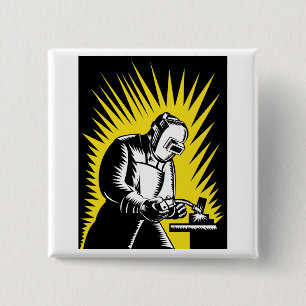 lassen van lasers vierkante button 5,1 cm