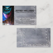 lassen van metaalbewerker | metalen klinknagels |  visitekaartje (Voorkant / Achterkant)