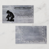 lassen van metaalbewerker | stalen klinknagels visitekaartje (Voorkant / Achterkant)