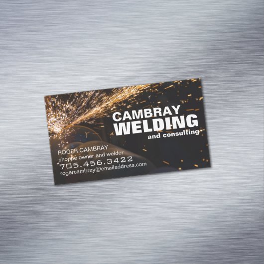 Lassen Visitekaartje Magnet Magnetisch Visitekaartje (Voorbeeld)