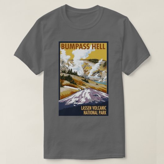 Lassen Volcanic National Park Bumpass Hell Revel T-shirt (Design voorkant)