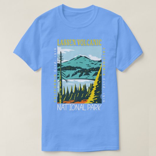 Lassen Volcanic National Park California Distresse T-shirt (Design voorkant)