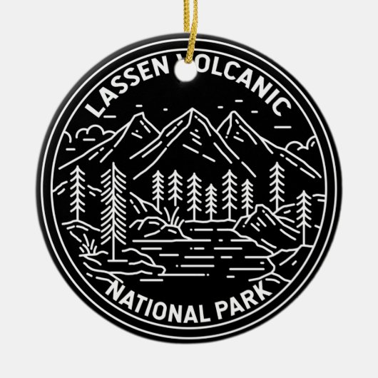 Lassen Volcanic National Park California Monoline Keramisch Ornament (Voorkant)