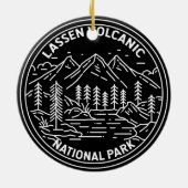 Lassen Volcanic National Park California Monoline Keramisch Ornament (Achterkant)