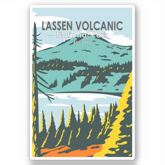 Lassen Volcanic National Park California  Sticker (Voorkant)