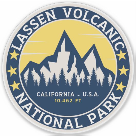 Lassen Volcanic National Park California Sticker (Voorkant)