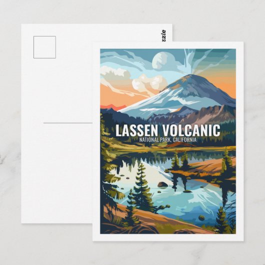 Lassen Volcanic National Park California, Verenigd Briefkaart (Voorkant / Achterkant)