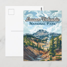 Lassen Volcanic National Park California Volcano Briefkaart