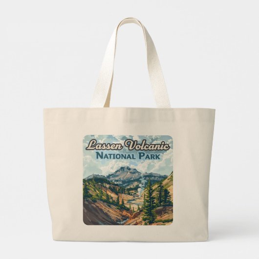 Lassen Volcanic National Park California Volcano Grote Tote Bag (Achterkant)