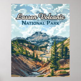 Lassen Volcanic National Park California Volcano Poster