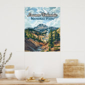 Lassen Volcanic National Park California Volcano Poster (Keuken)