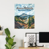 Lassen Volcanic National Park California Volcano Poster (Thuiskantoor)