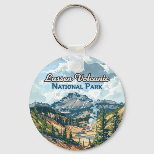Lassen Volcanic National Park California Volcano Sleutelhanger (Voorkant)