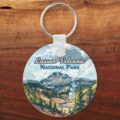 Lassen Volcanic National Park California Volcano Sleutelhanger (Voorkant)