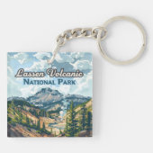 Lassen Volcanic National Park California Volcano Sleutelhanger (Achterkant)