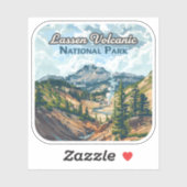 Lassen Volcanic National Park California Volcano Sticker (Vel)