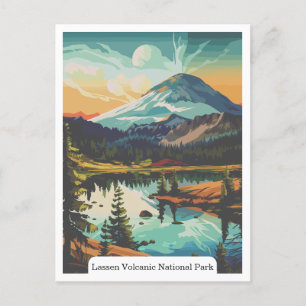 Lassen Volcanic National Park, Californië, Verenig Briefkaart