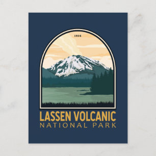 Lassen Volcanic National Park  Emblem Briefkaart