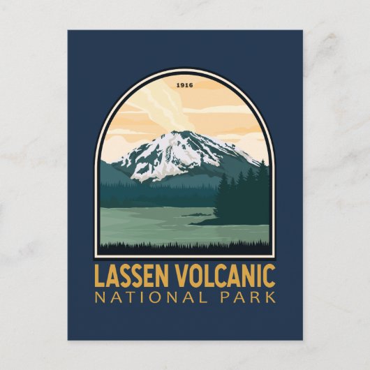 Lassen Volcanic National Park  Emblem Briefkaart (Voorkant)