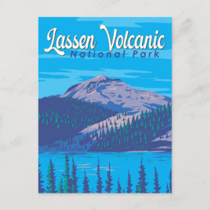 Lassen Volcanic National Park Illustratie Reizen Briefkaart