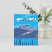 Lassen Volcanic National Park Illustratie Reizen Briefkaart (Staand voorkant)