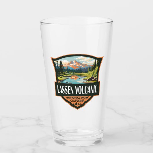 Lassen Volcanic National Park Illustratie Reizen Glas (Voorkant)