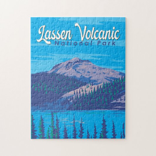 Lassen Volcanic National Park Illustratie Reizen Legpuzzel (Verticaal)