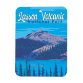 Lassen Volcanic National Park Illustratie Reizen Magneet (Verticaal)