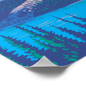 Lassen Volcanic National Park Illustratie Reizen Poster (Hoek)