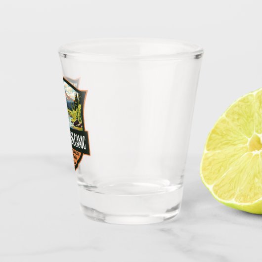 Lassen Volcanic National Park Illustratie Reizen Shot Glas (Rechts)