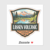 Lassen Volcanic National Park Illustratie Reizen Sticker (Vel)