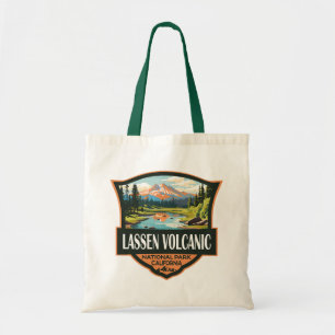 Lassen Volcanic National Park Illustratie Reizen Tote Bag