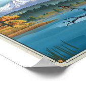 Lassen Volcanic National Park Litho Artwork Poster (Hoek)