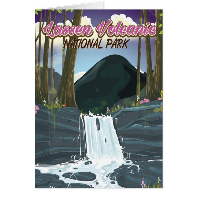 Lassen Volcanic National Park-reisposter (Voorkant)