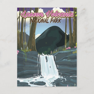 Lassen Volcanic National Park-reisposter Briefkaart