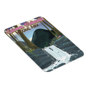 Lassen Volcanic National Park-reisposter Magneet