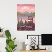 Lassen Volcanic National Park Reisposter Poster (Thuiskantoor)