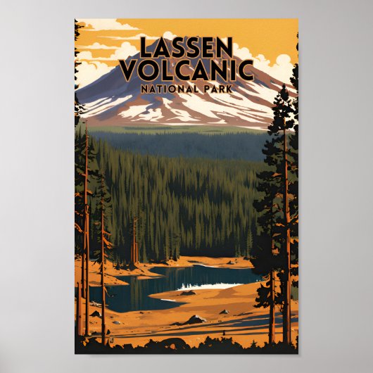 Lassen Volcanic National Park Reizen Poster (Voorkant)
