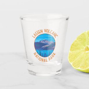Lassen Volcanic National Park Retro in nood Shot Glas