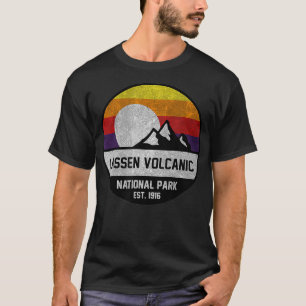 Lassen Volcanic National Park Retro Mountain desig T-shirt