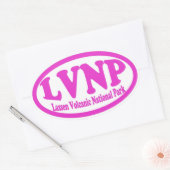 Lassen Volcanic National Park roze ovale sticker (Envelop)