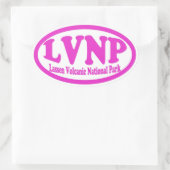 Lassen Volcanic National Park roze ovale sticker (Tas)