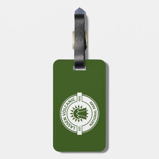 Lassen Volcanic National Park Sun Trees Bagagelabel (Achterkant verticaal)