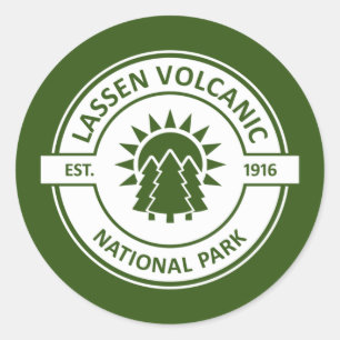 Lassen Volcanic National Park Sun Trees Ronde Sticker