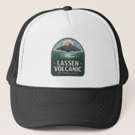 Lassen Volcanic National Park Vintage Badge Trucker Pet